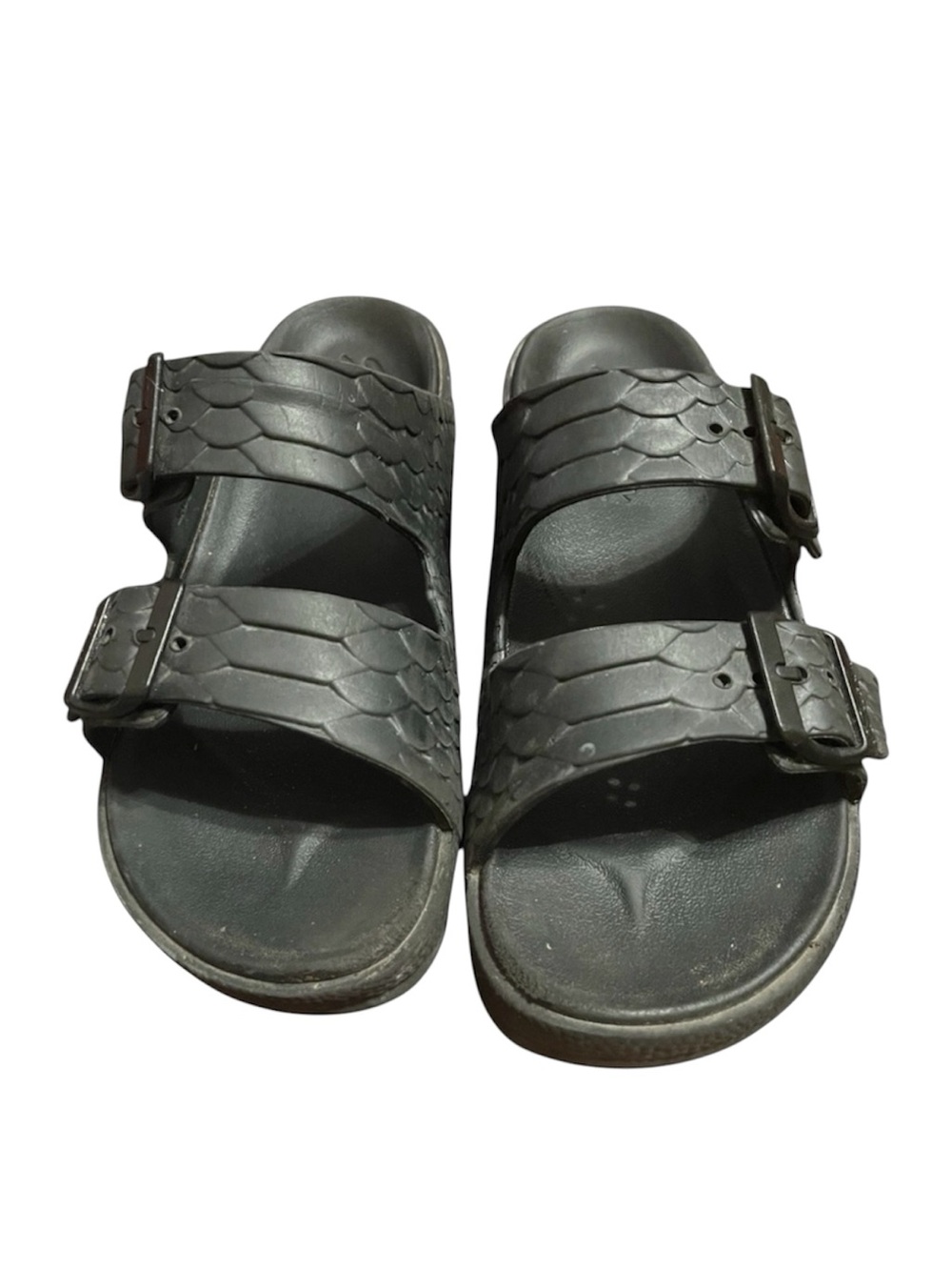 Skechers Black Comfort Sandals with Adjustable Straps and Luxe Foam 7